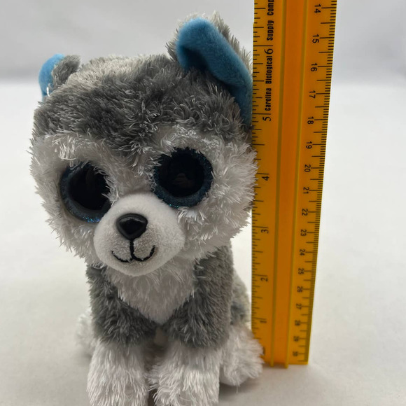TY Beanie Boos - SLUSH the Husky (Glittery Eyes) (NO TY HANG TAG) 6" Plush - Picture 4 of 5